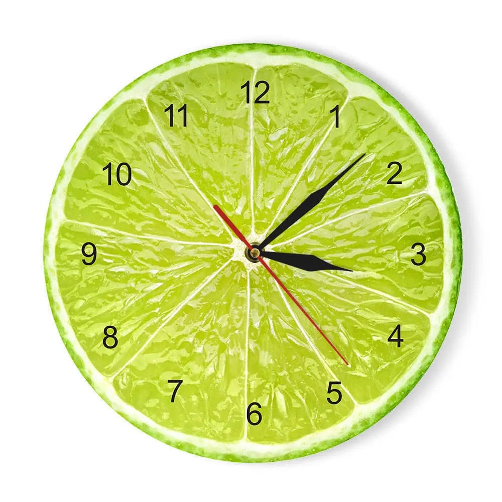 Citrus Slice Acrylic Wall Clock – Fresh Fruit-Inspired Modern Decor Yellow / 30x30cm by Simple Homes