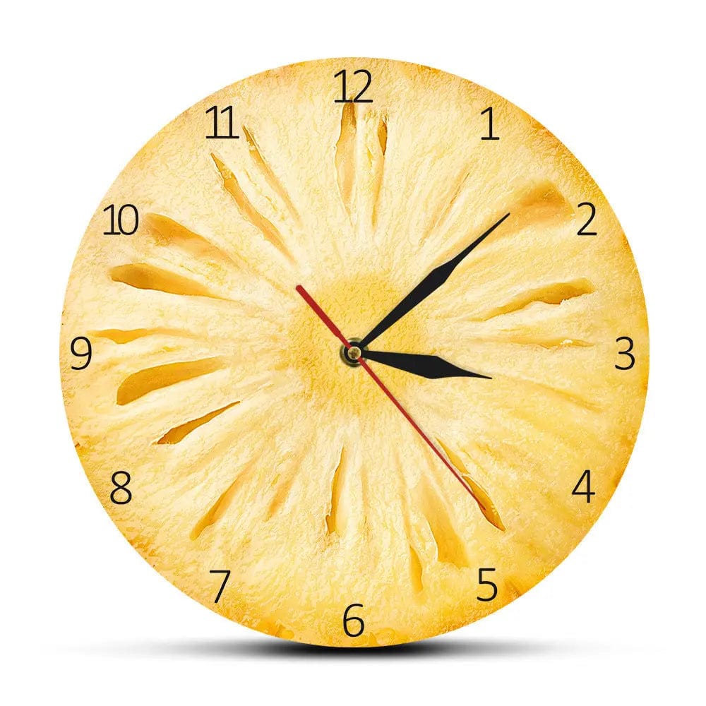 Citrus Slice Acrylic Wall Clock – Fresh Fruit-Inspired Modern Decor Yellow / 30x30cm by Simple Homes