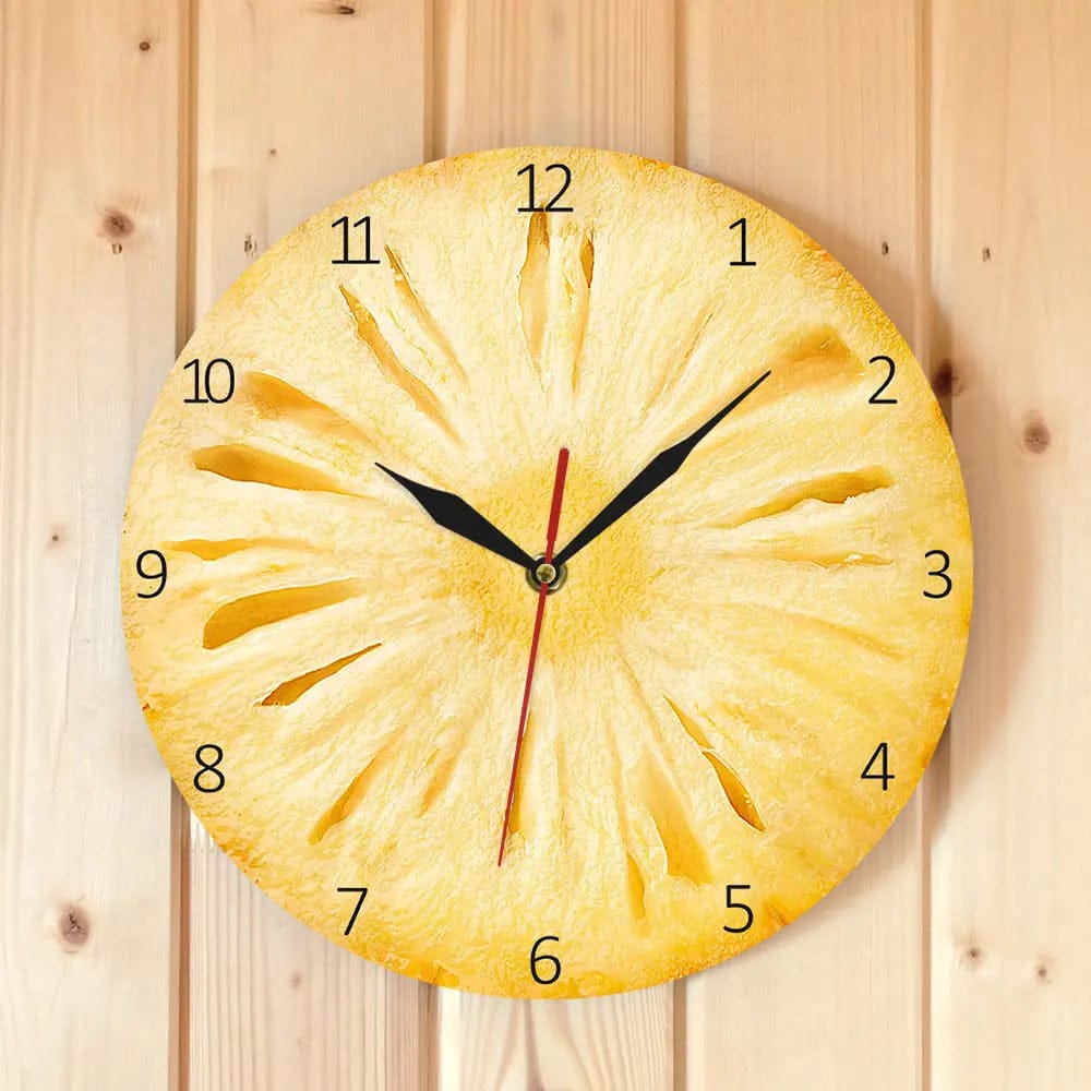 Citrus Slice Acrylic Wall Clock – Fresh Fruit-Inspired Modern Decor Yellow / 30x30cm by Simple Homes