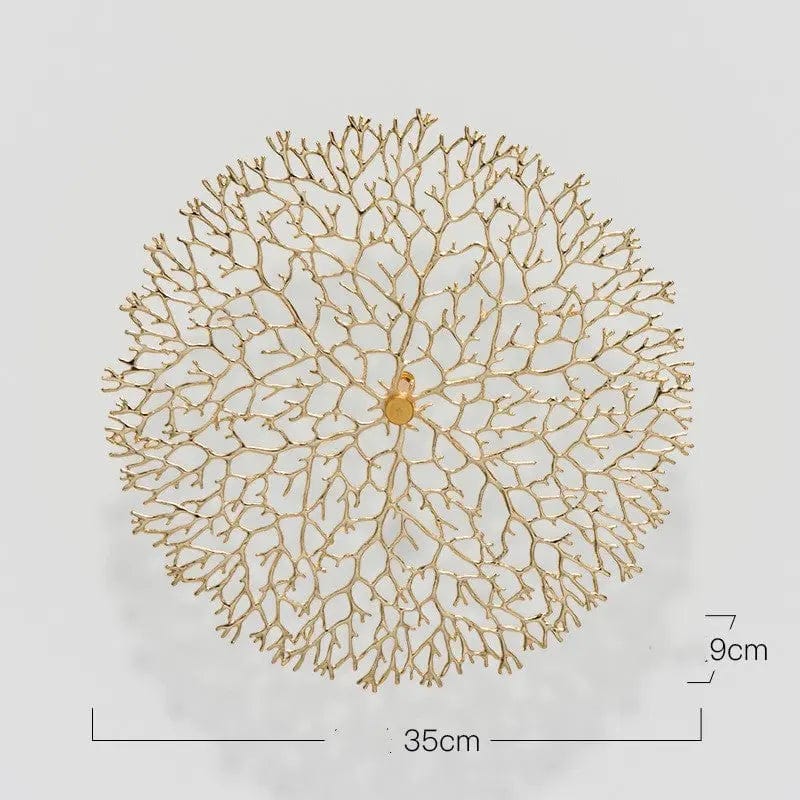 Coral Tree & Carp Wall Sculpture – Luxe Metal Wall Art Coral / L by Simple Homes