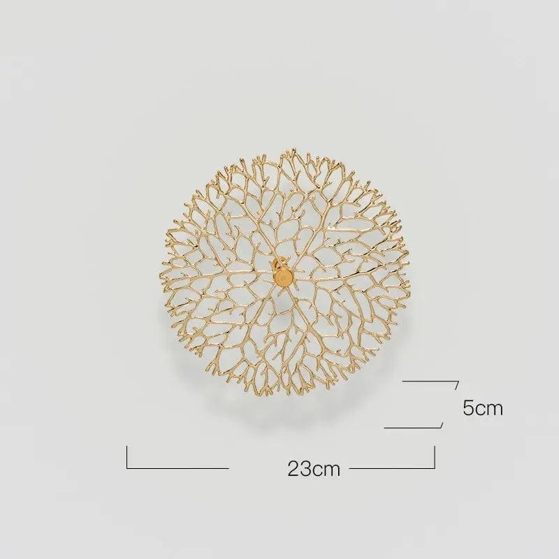 Coral Tree & Carp Wall Sculpture – Luxe Metal Wall Art Coral / S by Simple Homes