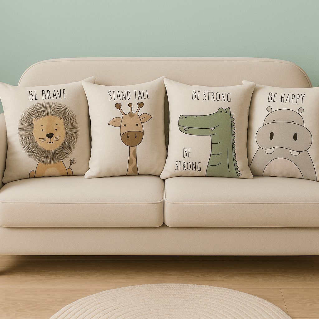 Cotton Linen Throw Pillow Covers Set of 4 – 18x18 Inch by Simple Homes