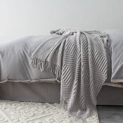 CozyWaffle Textured Throw by Simple Homes