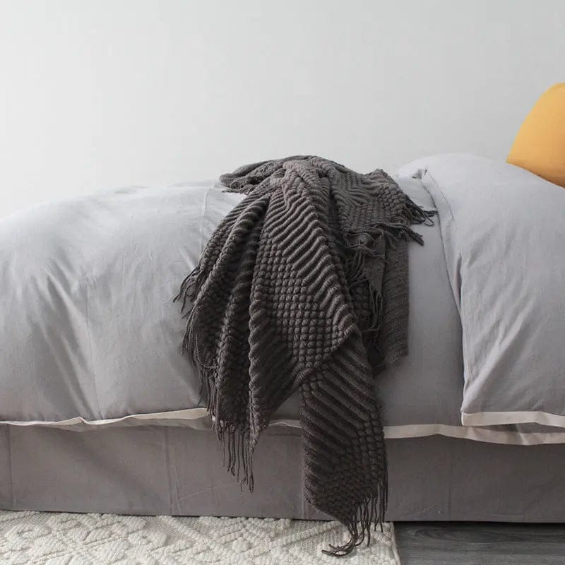 CozyWaffle Textured Throw by Simple Homes