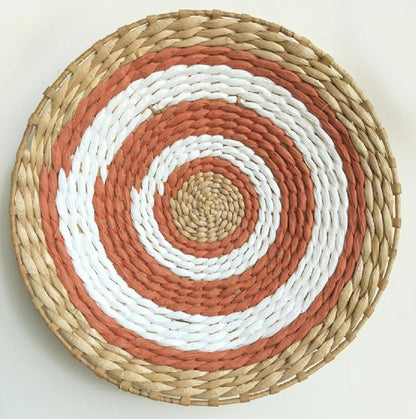 Boho Woven Wall Art Set- Handmade Rattan & Macrame Decor