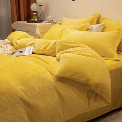 CozyFleece Four-Piece Plush Duvet Set