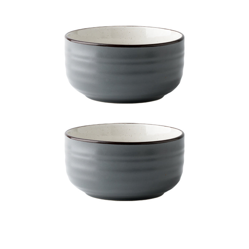 Monotone Ceramic Rice Bowel- Modern Japanese Style