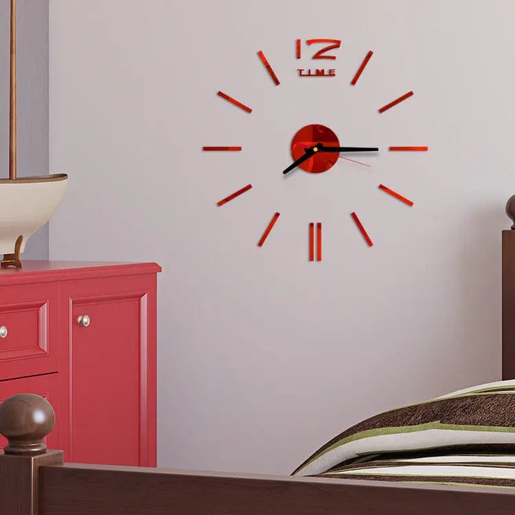 DIY Acrylic Mirror Wall Clock – 3D Sticker Clock for Home & Office (40cm) by Simple Homes