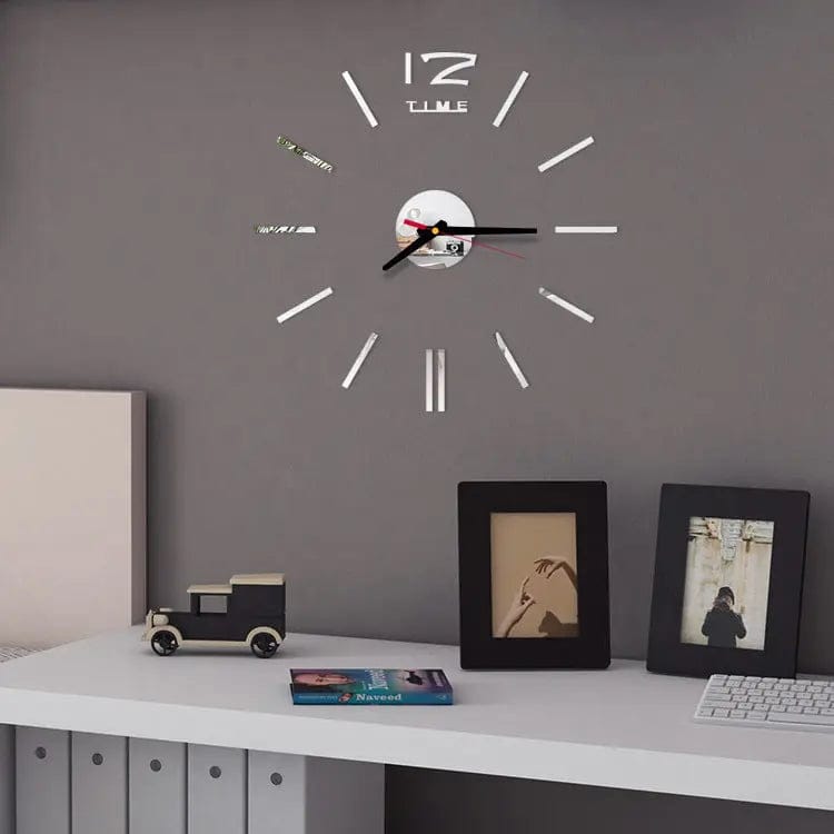 DIY Acrylic Mirror Wall Clock – 3D Sticker Clock for Home & Office (40cm) by Simple Homes