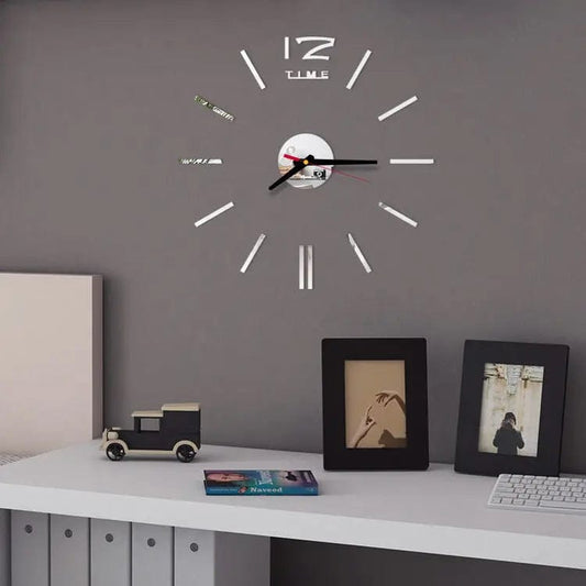 DIY Acrylic Mirror Wall Clock – 3D Sticker Clock for Home & Office (40cm) by Simple Homes