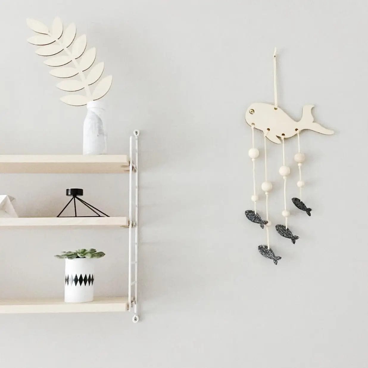 DIY Pine Wood Wall Hanging Kit – Planet & Star Theme 3style by Simple Homes