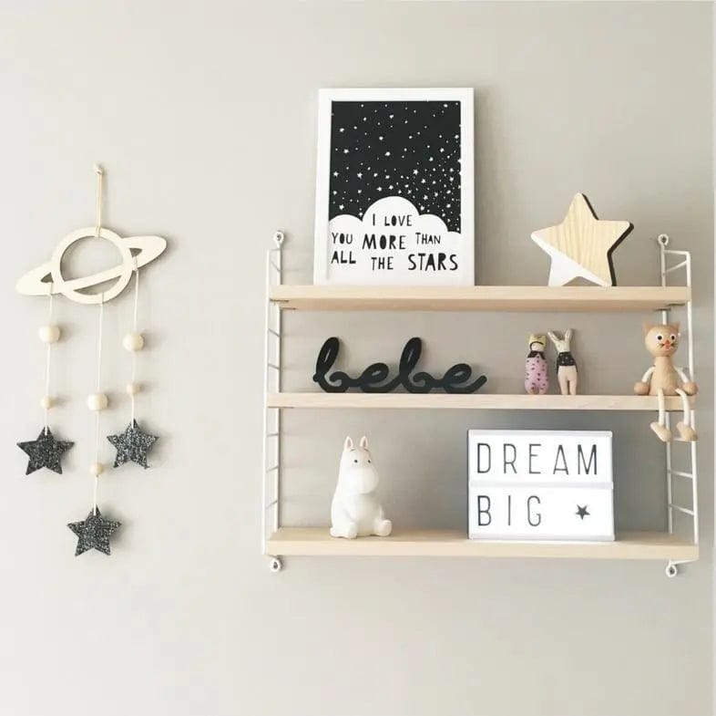 DIY Pine Wood Wall Hanging Kit – Planet & Star Theme by Simple Homes