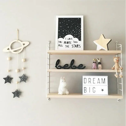 DIY Pine Wood Wall Hanging Kit – Planet & Star Theme by Simple Homes