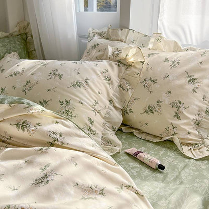 Pastoral Cotton Lace Bedding Set