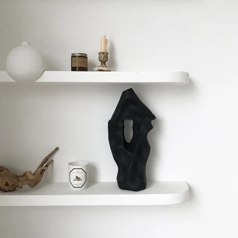 Eclipse Ceramic Sculpture Black by Simple Homes