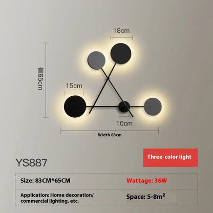 Eclipse Geometry Wall Lamp Tricolor Light / Black And Gray by Simple Homes