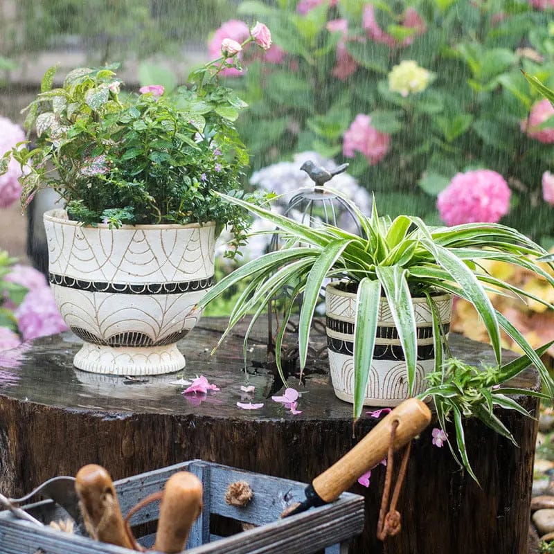 Egyptian-Inspired Decorative Pillar Planter by Simple Homes