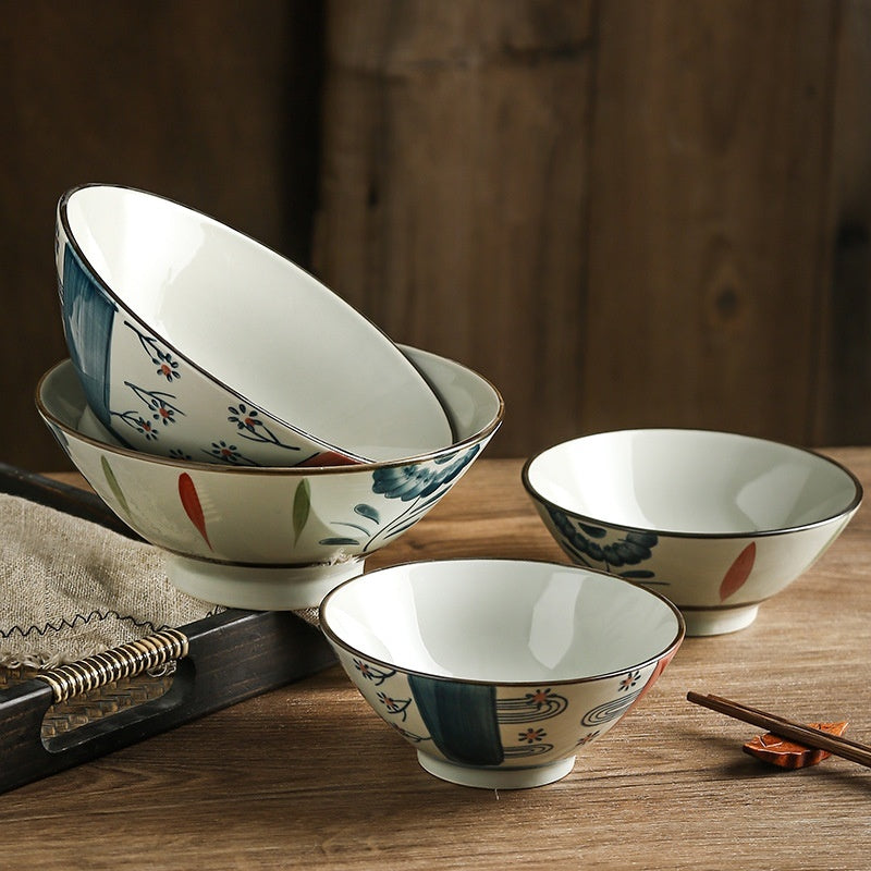Sakura & Brushstroke Ramen Bowel Bowel-Vintage Artisan Style