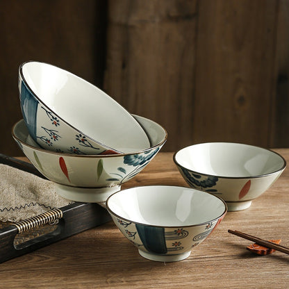 Sakura & Brushstroke Ramen Bowel Bowel-Vintage Artisan Style