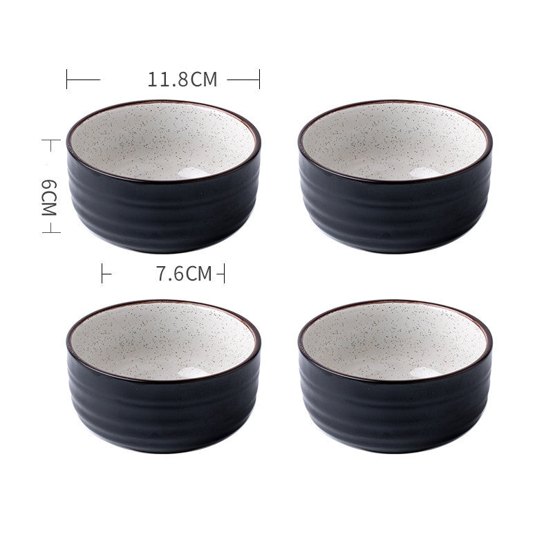 Monotone Ceramic Rice Bowel- Modern Japanese Style
