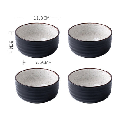 Monotone Ceramic Rice Bowel- Modern Japanese Style