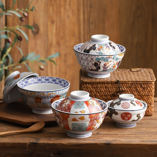 Whispers of Japan – Porcelain Stew Bowl with Lid