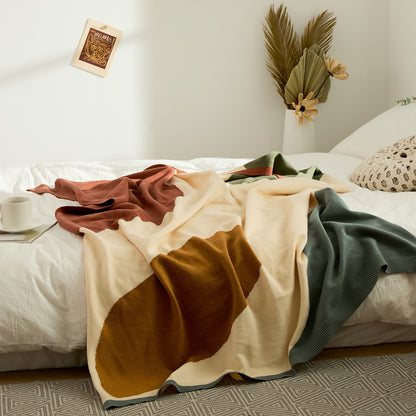 Geometric Viscose Throw Blanket – Soft, Lightweight & Stylish Accent for Sofa or Bed