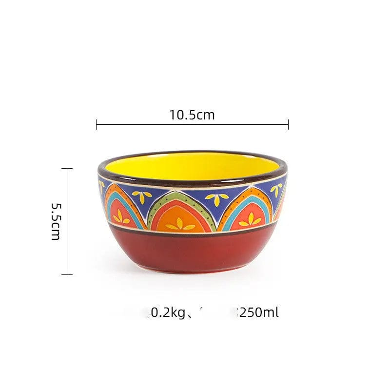 Fiesta Bloom Hand-Painted Ceramic Bowl & Tableware Collection 4inch bowl by Simple Homes