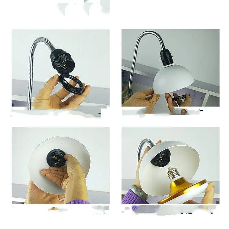 FlexiLite™ Clip-On Desk Lamp – Adjustable Arm with Semicircle Cover by Simple Homes