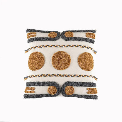 Hand-Tufted Geometric Loop Cushion Cover D by Simple Homes