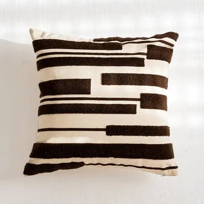 Handwoven Boho Stripe Pillow Cover Collection Milo C 45x45cm / Without pillow core by Simple Homes