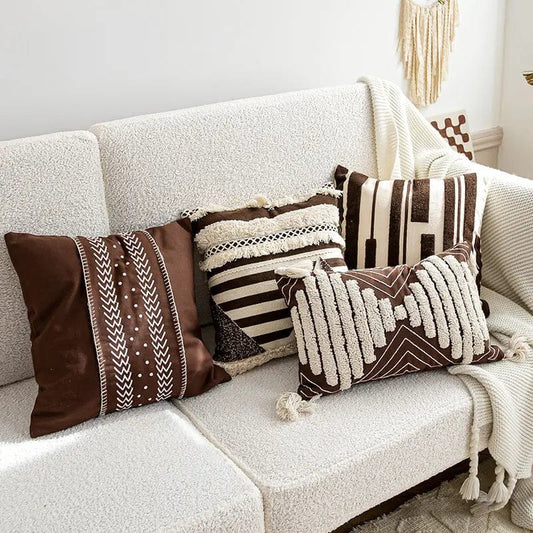 Handwoven Boho Stripe Pillow Cover Collection by Simple Homes