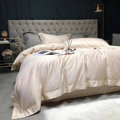 Imperial Elegance – 4-Piece Satin Touch Bedding Set Camel / 1.5X1.8M by Simple Homes