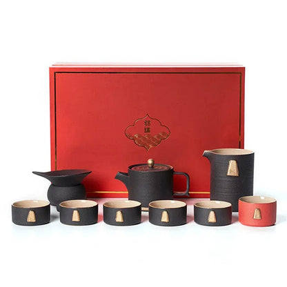 Japanese Stoneware Kung Fu Tea Set – Handcrafted Ceramic Elegance by Simple Homes