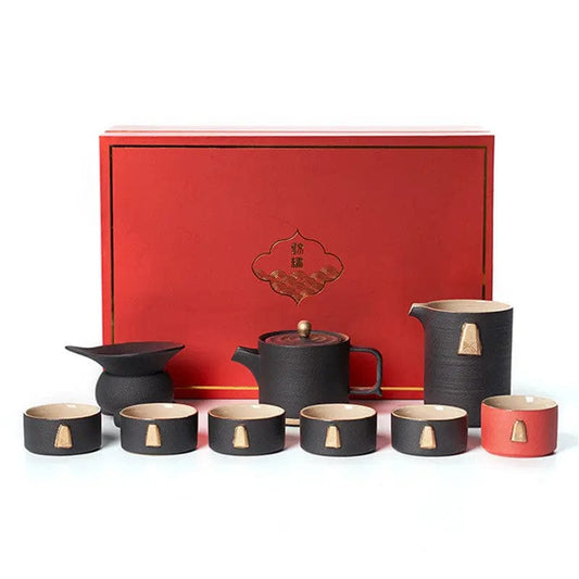 Japanese Stoneware Kung Fu Tea Set – Handcrafted Ceramic Elegance by Simple Homes