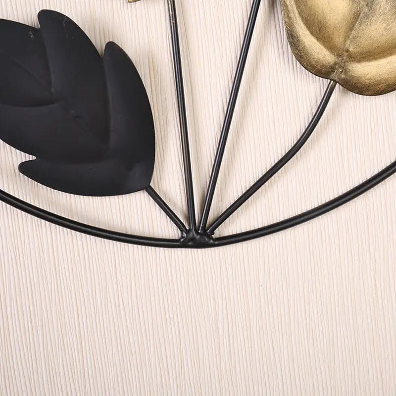 Leaf Aura Iron Wall Art – Modern Nordic Minimalism Mural by Simple Homes