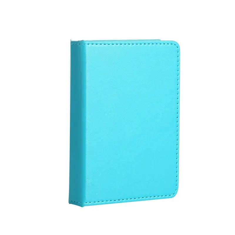 Leather Book-Shaped LED Night Light – Foldable Tricolor Lamp Leather Blue / 10×8×2.5cm / Tricolor by Simple Homes