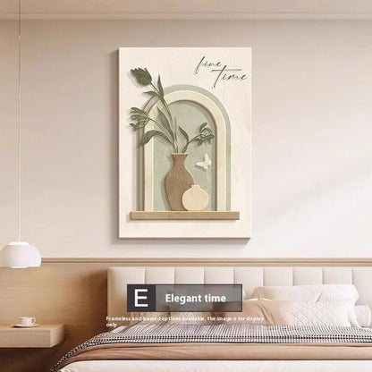 LineaMuse™ Minimalist Character Art Prints – Frameless Canvas Wall Decor E Style Elegant Time / 40X60cm Frameless Painting by Simple Homes