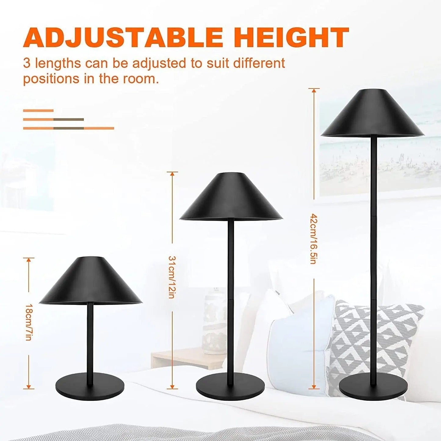 LumaFlex Touch Lamp – Adjustable Height & Warm Glow by Simple Homes