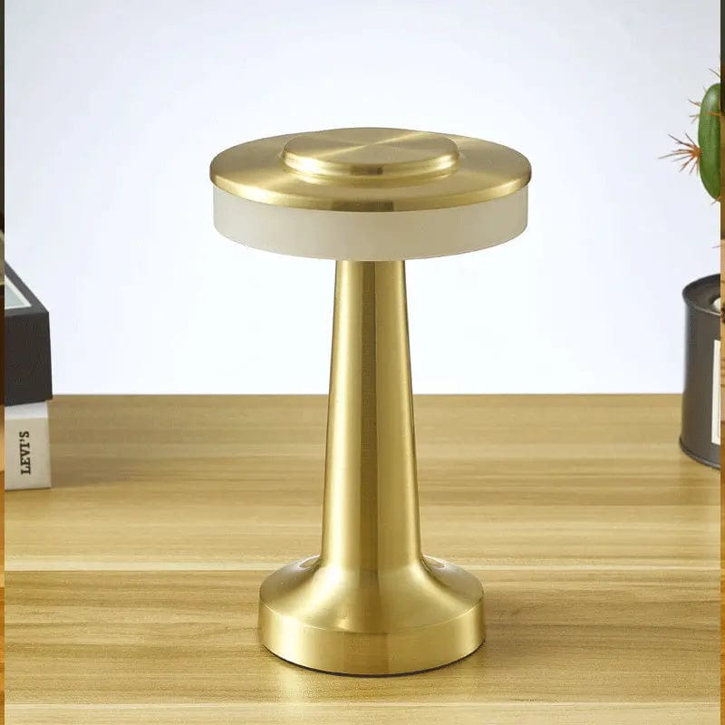 LumiAura™ Rechargeable LED Table Lamp – Touch-Control with 3-Color Dimming Gold by Simple Homes