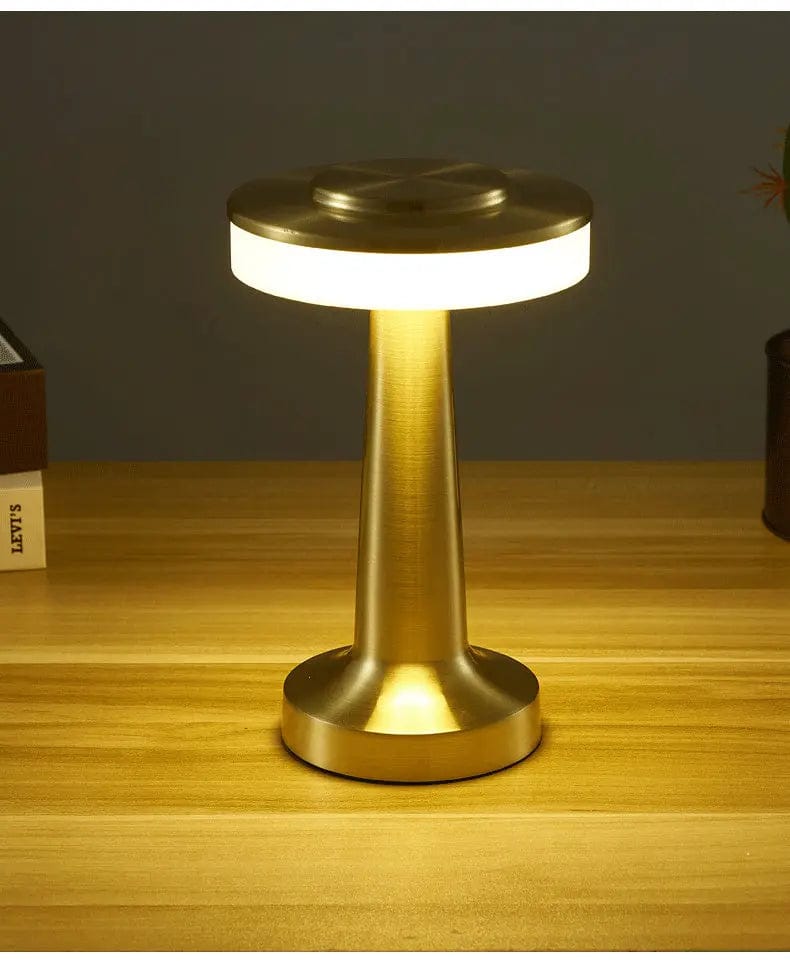 LumiAura™ Rechargeable LED Table Lamp – Touch-Control with 3-Color Dimming by Simple Homes