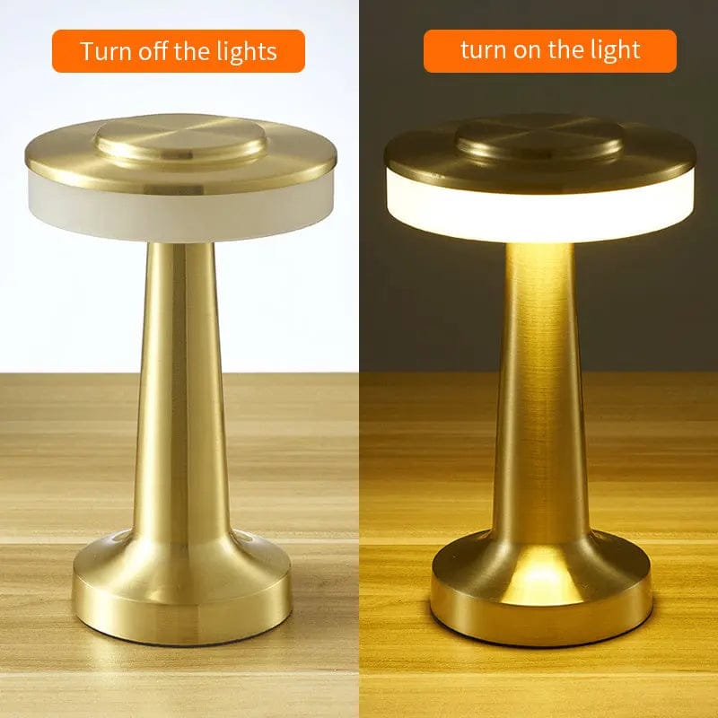 LumiAura™ Rechargeable LED Table Lamp – Touch-Control with 3-Color Dimming by Simple Homes