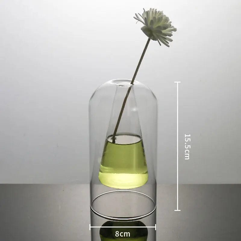 Lumière Glass Aromatherapy Vase Inner triangle transparency by Simple Homes