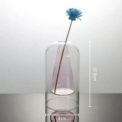 Lumière Glass Aromatherapy Vase Outer cover inner triangle pin by Simple Homes