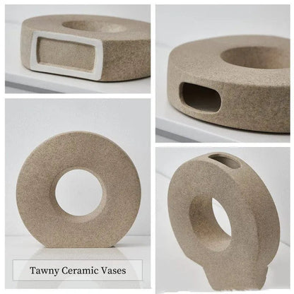 Luna Ring Ceramic Vase Collection by Simple Homes