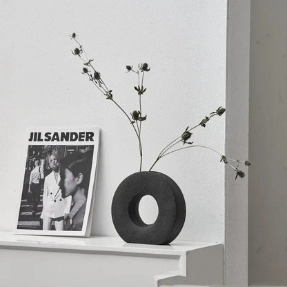 Luna Ring Ceramic Vase Collection by Simple Homes