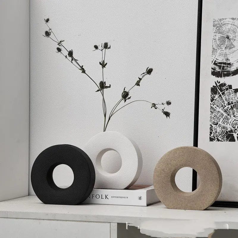 Luna Ring Ceramic Vase Collection by Simple Homes