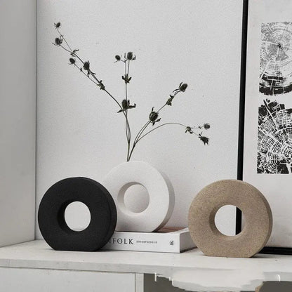 Luna Ring Ceramic Vase Collection by Simple Homes