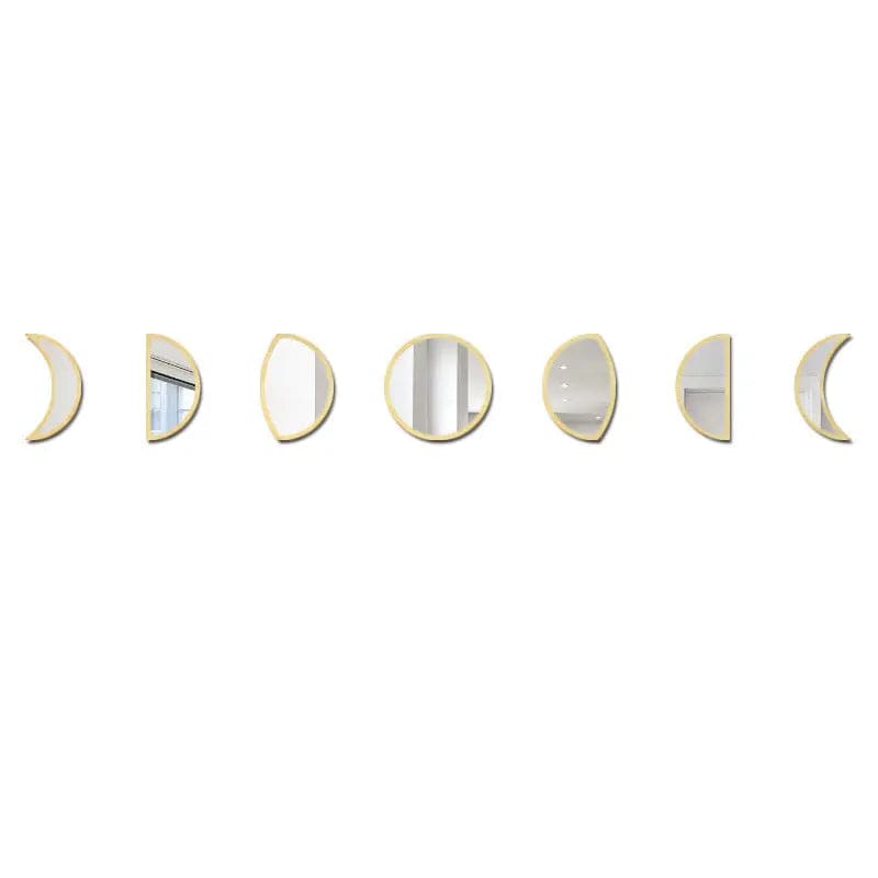 LunaPhases™ Nordic Mirror Wall Stickers – Moon Cycle Acrylic Decor Set by Simple Homes