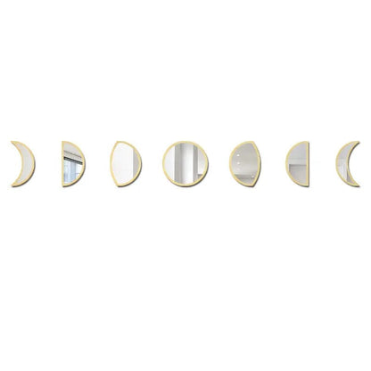 LunaPhases™ Nordic Mirror Wall Stickers – Moon Cycle Acrylic Decor Set by Simple Homes
